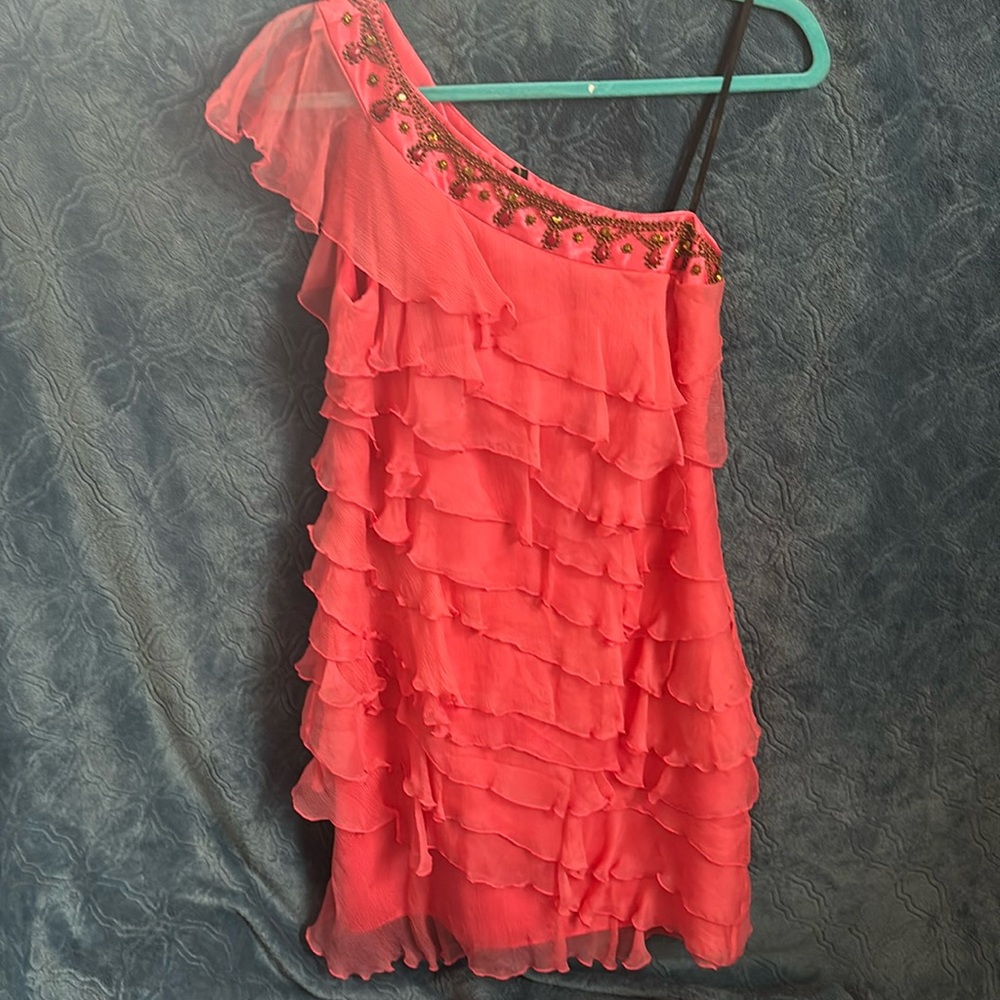 Laundry by Shelli Segal pink mini dresss